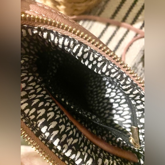 Mauve Faux Leather Mini Crossbody Bag w/ Wallet - Picture 6 of 16